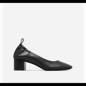 Everlane The Day Heel Black Leather Size 7.5